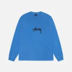 SMALL STOCK LS BLUE TEE PIGMENT DYED