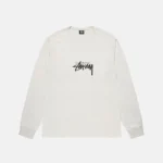 SMALL STOCK LS WHITE TEE PIGMENT DYED