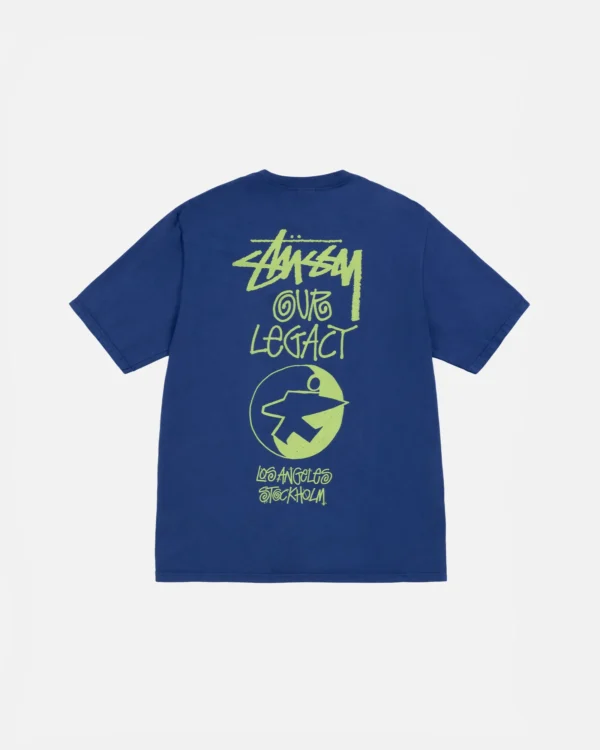 OUR LEGACY WORK SHOP SURFMAN TEE PIGMENT BLUE DYED