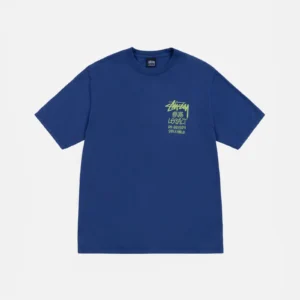 OUR LEGACY WORK SHOP SURFMAN TEE PIGMENT BLUE DYED