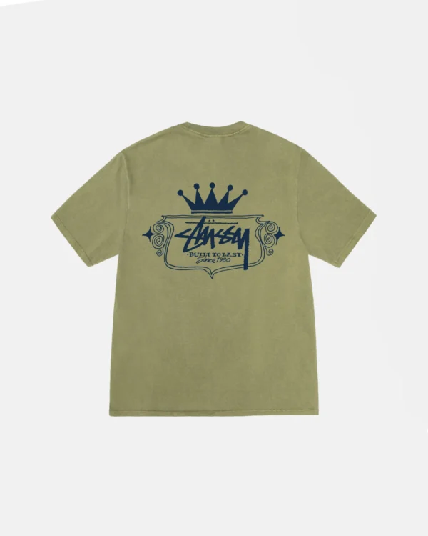 BUILT TO LAST OLIVE TEE PIGMENT DYED